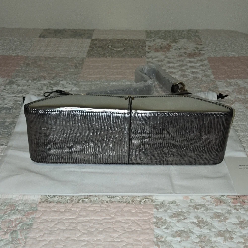 NWT Brahmin ESME Shoulder Bag In Chrome Tamar - Picture 9 of 15